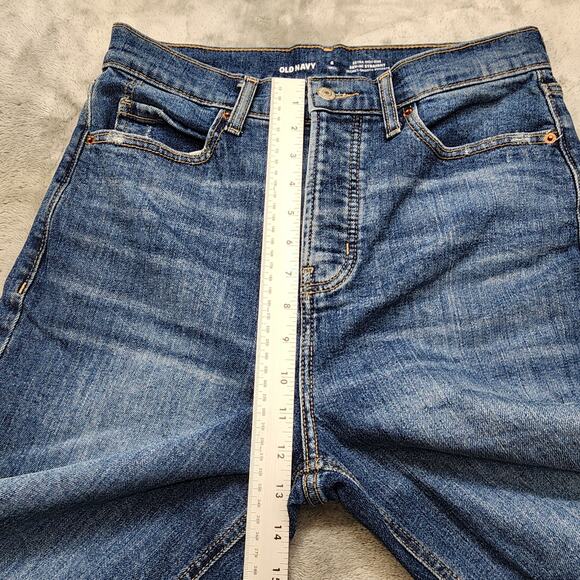 Old Navy Jeans Womens 6 TALL Blue Destroyed Extra High Rise Sky High Straight - Picture 13 of 16